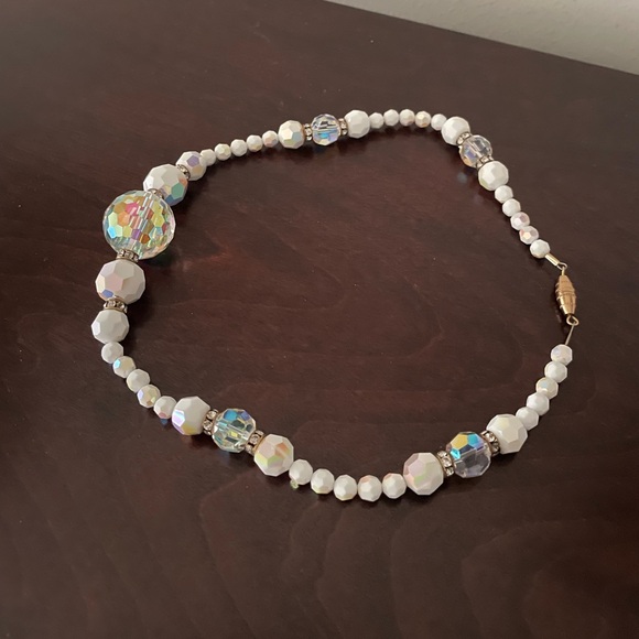 Unbranded Jewelry - Swarovski AB White and Crystal necklace EUC